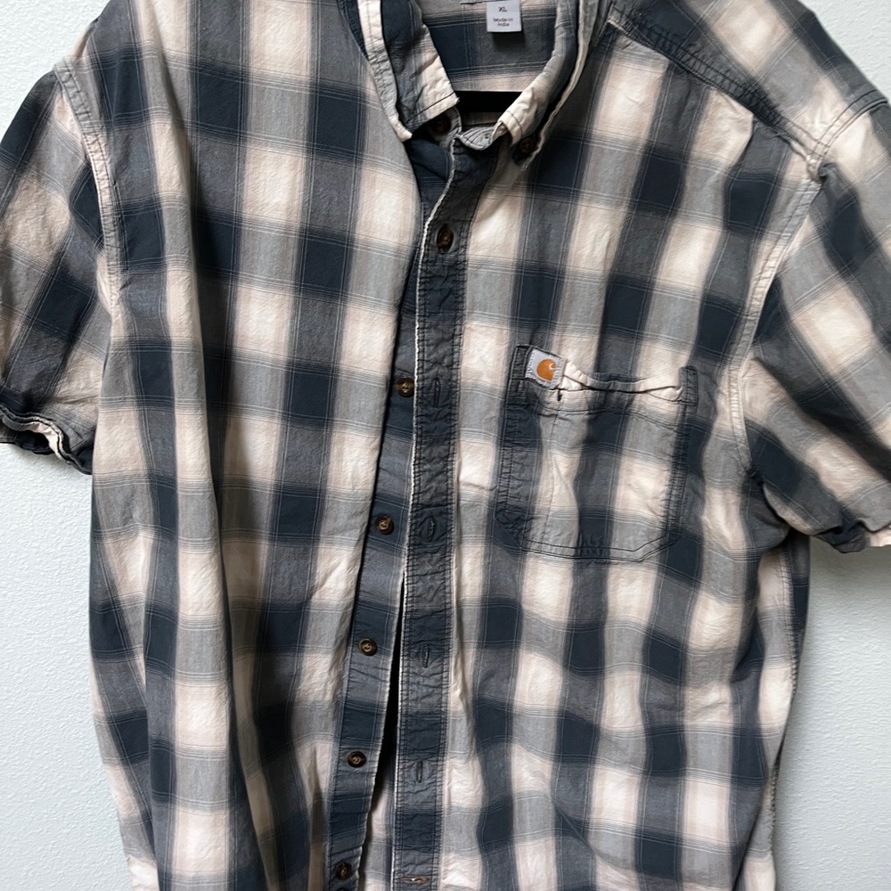 Carhartt Black and Cream Casual Button Down Shirt
